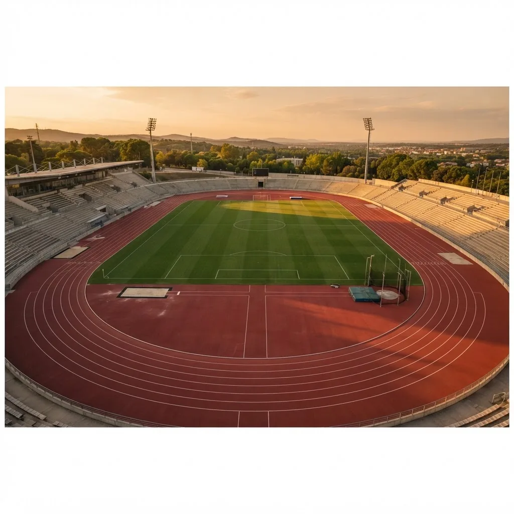 IPTV sports streaming coverage of an outdoor running track